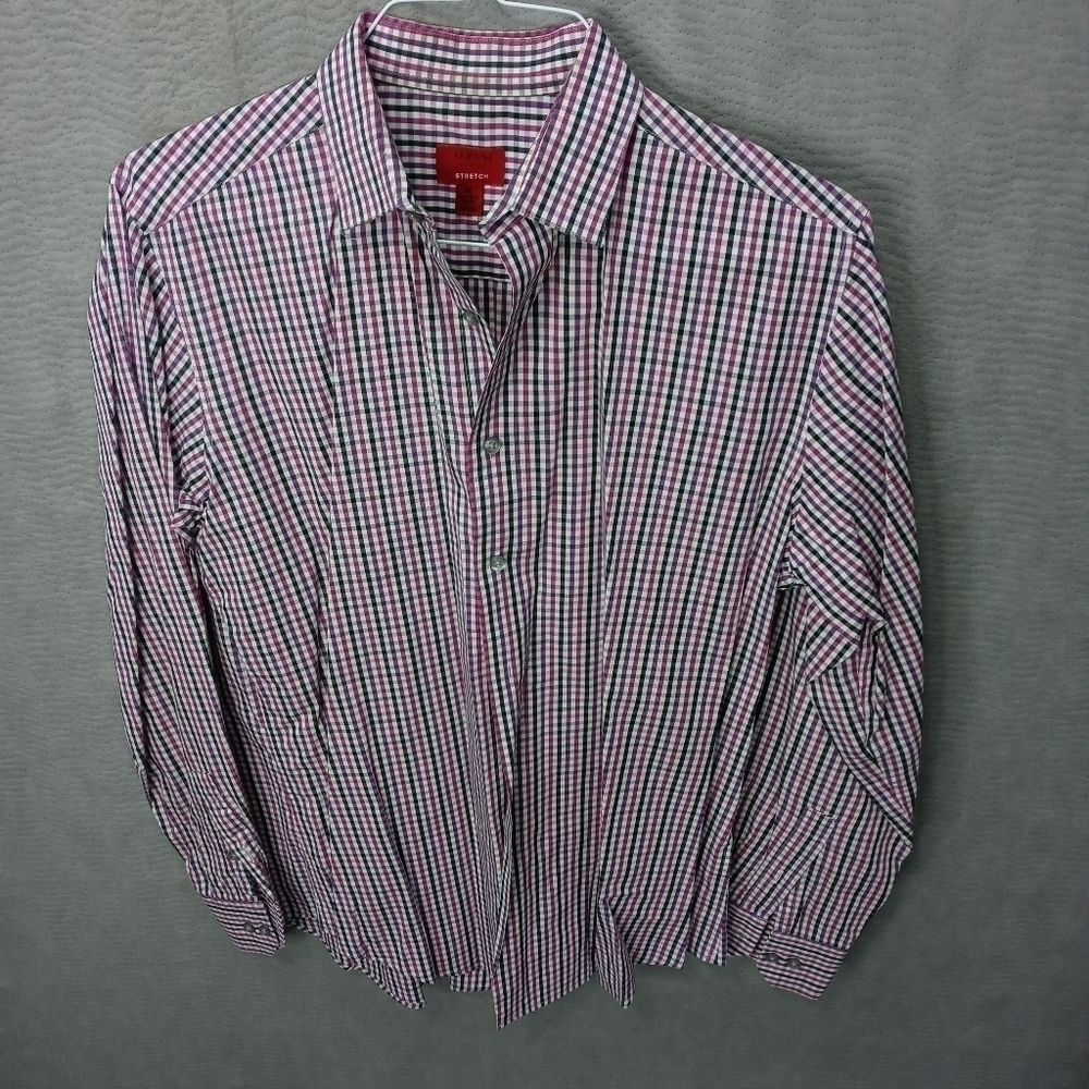 Alfani slim fit stretch men's long sleeve cotton/p